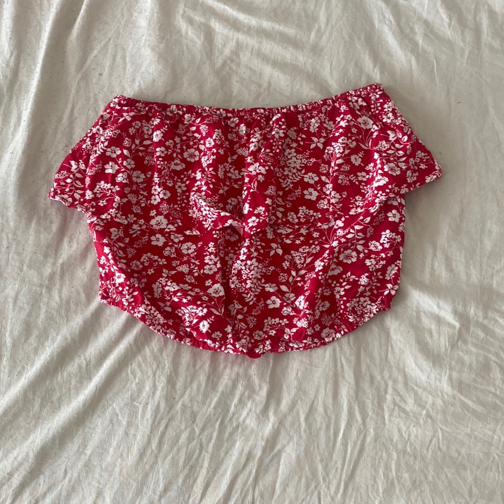 Hollister ruffle tube top